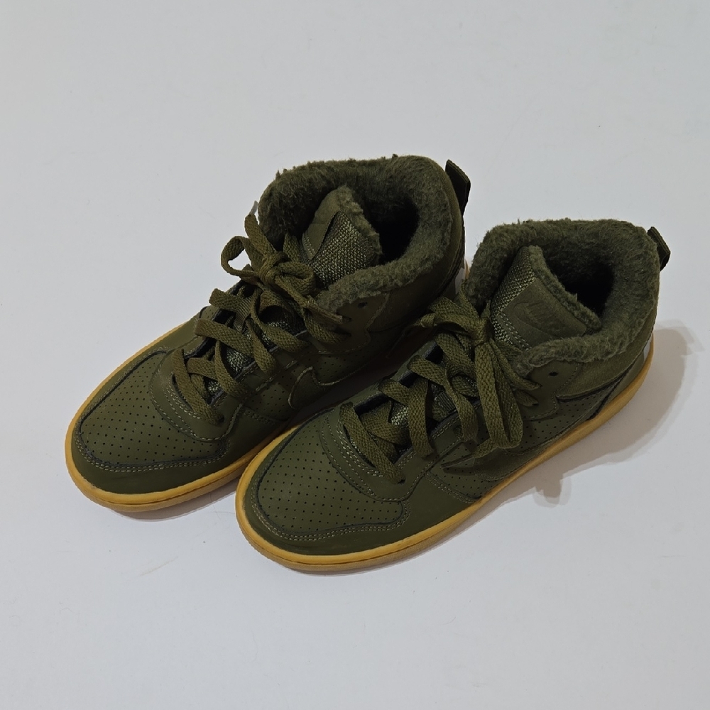 Nike Youth Court Borought Mid Winter "Olive Canvas Gum" Sneakers